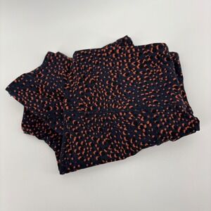 J Jill Fit Performance High Rise 7/8 Leggings Petite M Leopard Print Navy Orange
